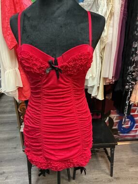 SEXY LITTLE THING VS COLLECTION RED PADDED CUP CHEMISE